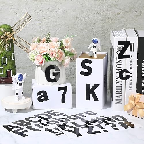 Miniatura 3 de 24 hojas de 232 calcomanías de letras del alfabeto de 2.5 pulgadas, calcomanías de letras grandes autoadhesivas para el aula, buzón, tablón de