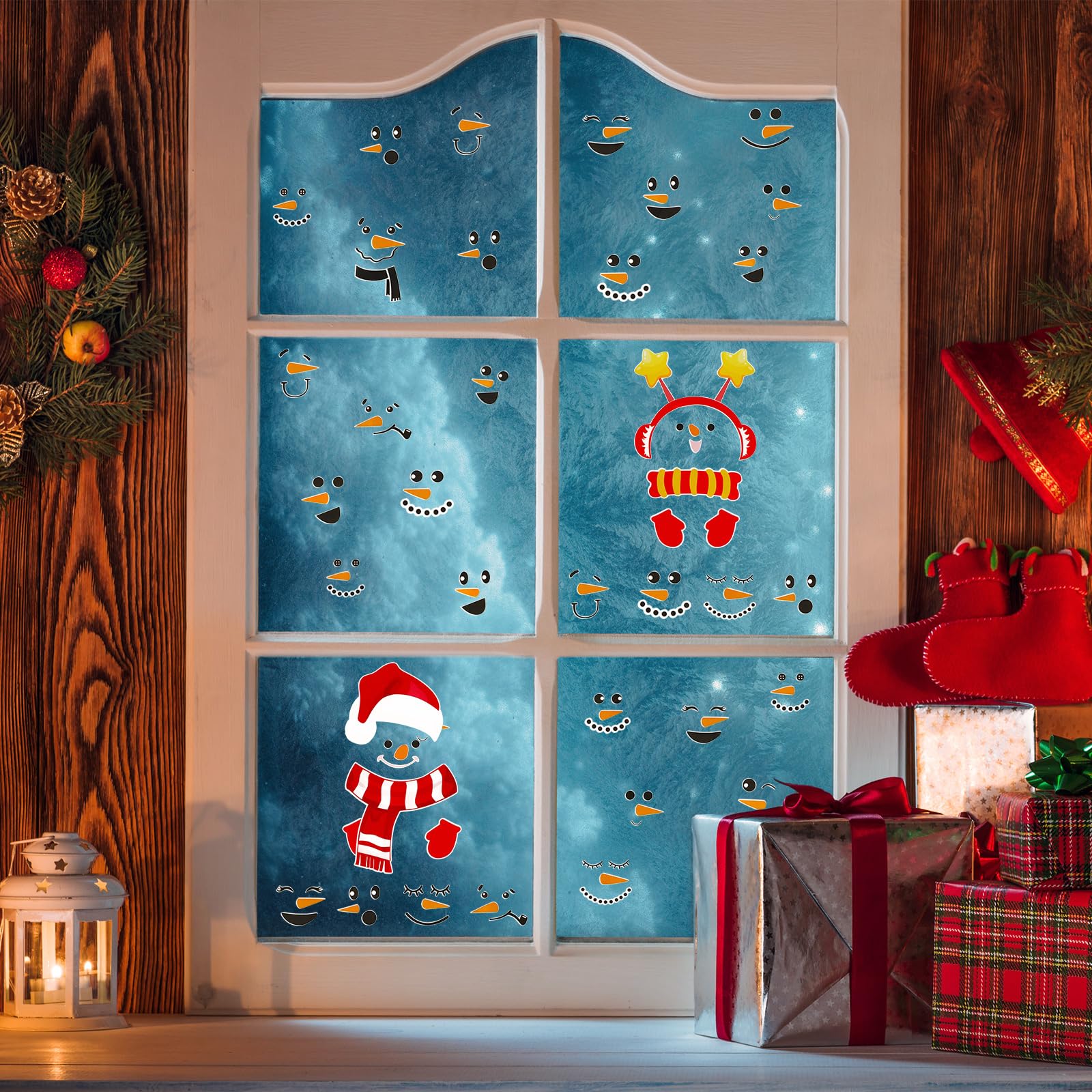 Autocollant Personnalisable Réfrigérateur Motif Bonhomme De Neige | Décoration Noël Familiale - 8
