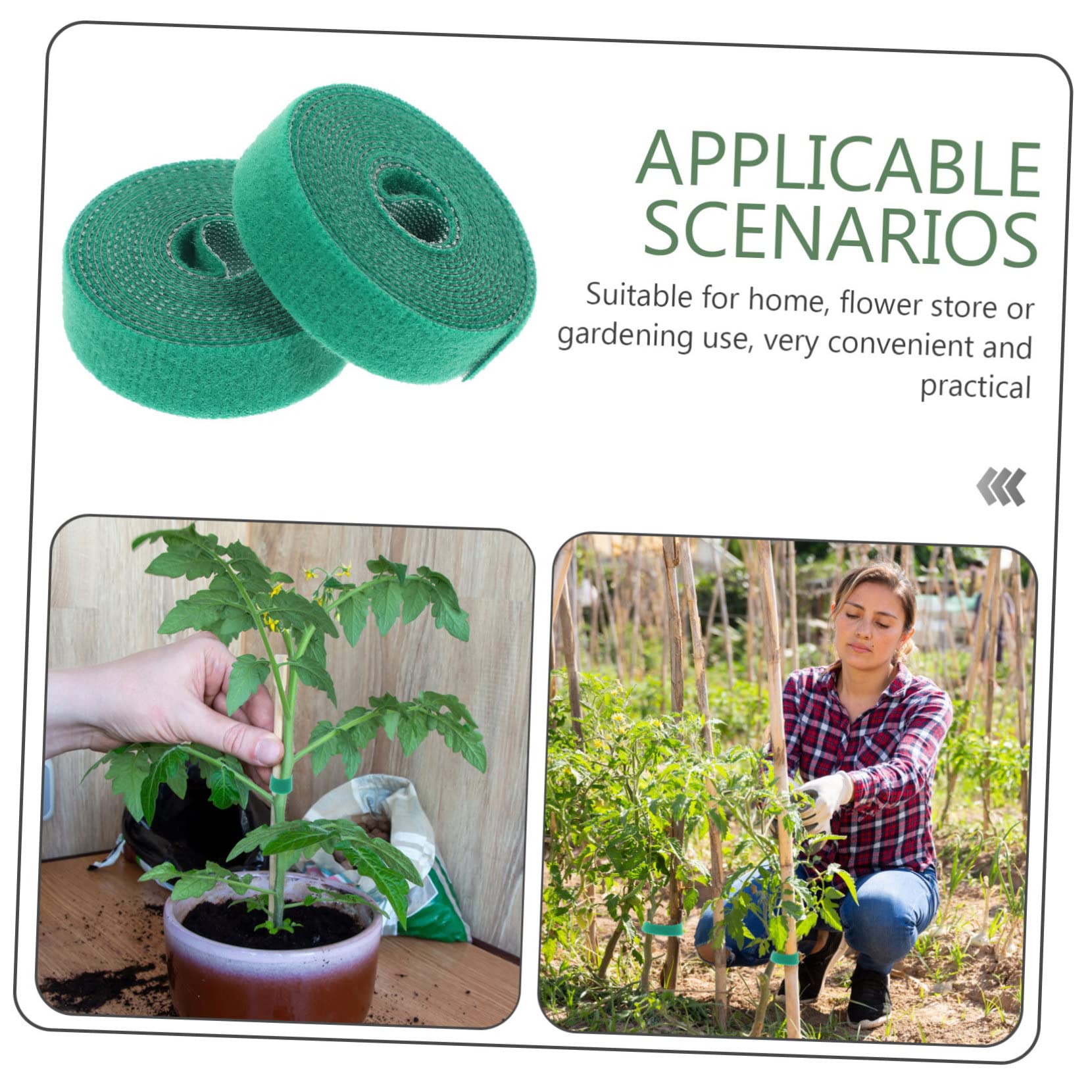 Sosoport 8stücke Verstellbare Pflanzenbinder Hochwertigem Grünem Material Wiederverwendbare Gartenbänder Für Unterstützung Von Tomaten Und Kletterpflanzen Fuß Pro Rolle