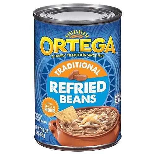 Ortega Refried Beans, Traditional, 16 oz - Traditional - 16 Ounce (Pack of 1)