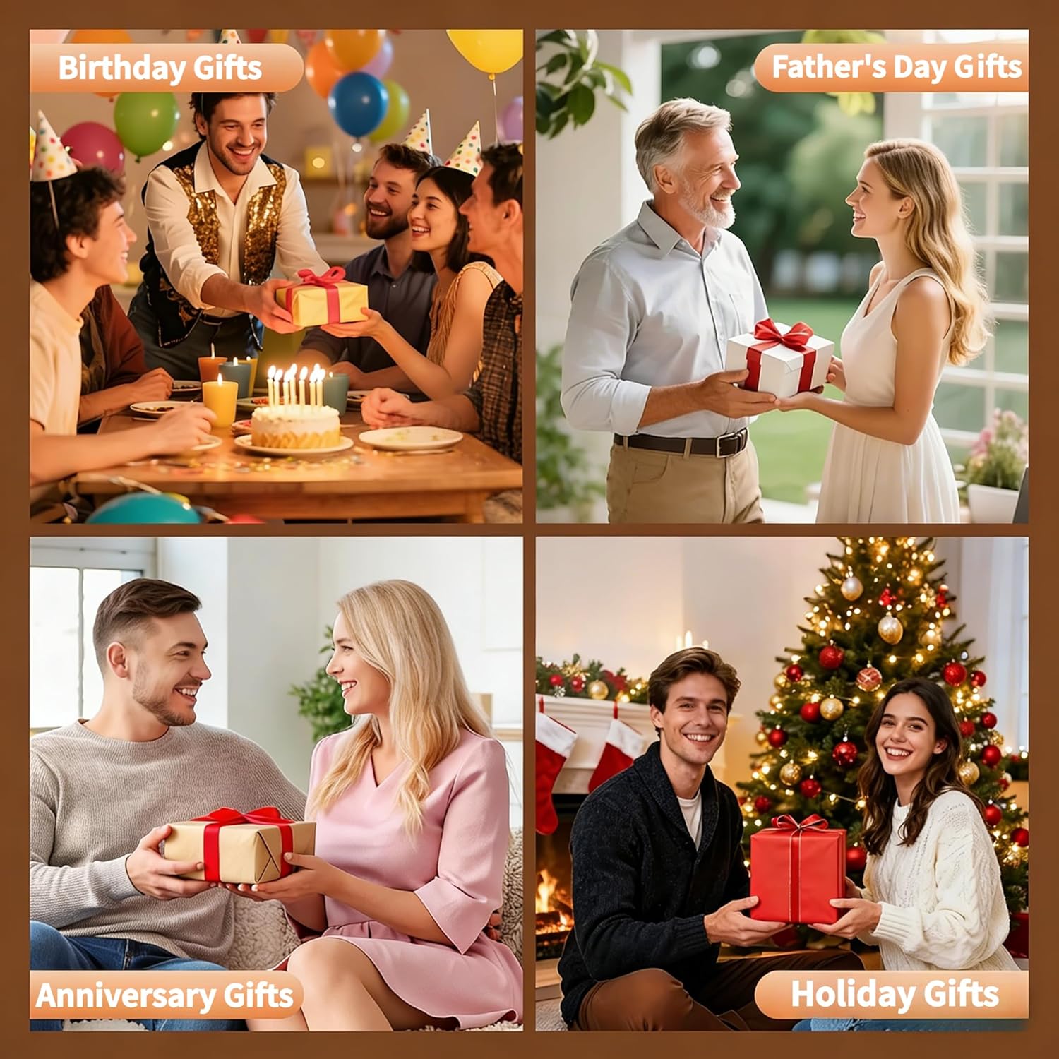 Charred Wooden Bourbon Drinking Glass, Whiskey Gifts for Men Old Fashioned Whiskey Glass, Oak Whiskey Tumbler Gifts for Husband, Dad, Brother, Birthday, Father’s Day