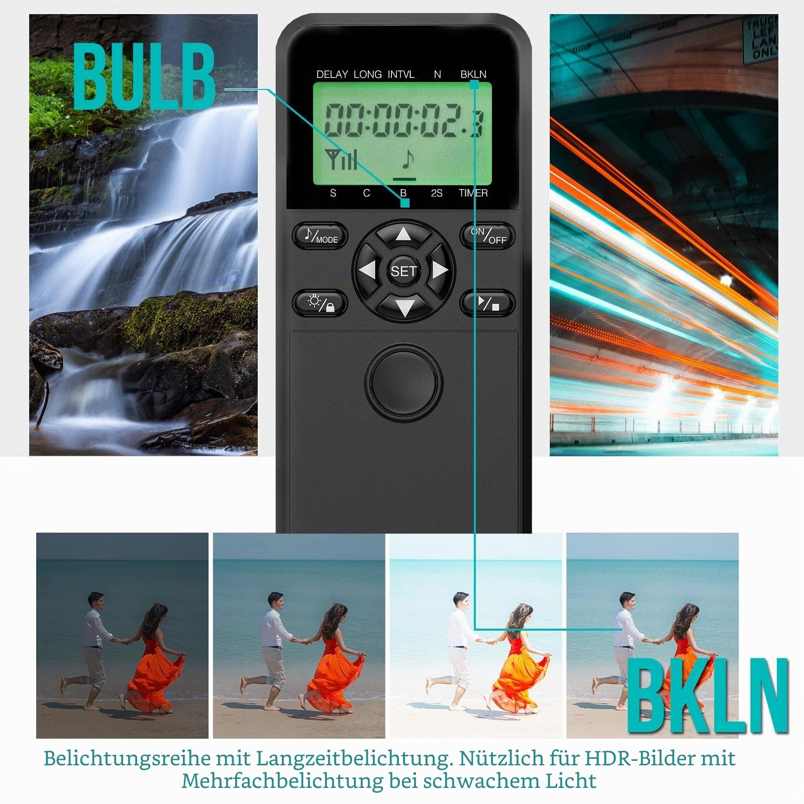 Kabellose Timer Fernbedienung Selbstauslöser Fernauslöser für Canon EOS R3 | EOS R5, EOS R5 C, 10D, 6D Mark II, 1D X Mark II, 1DX Mark III, 5D Mark II, 5D Mark III, 5D Mark IV etc,