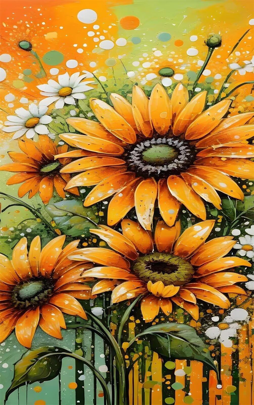 Puzzle 1200 Pezzi Girasoli Acquerello Puzzle per Adulti, Difficile e Sfidante con Poster Idea Regalo per Appassionati Puzzle Classici