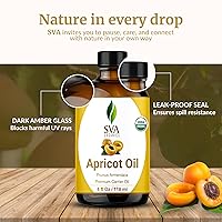 Vista 7 de SVA Aceite de semilla de albaricoque orgánico – 4 onzas líquidas – Aceite de albaricoque orgánico 100% natural prensado en frío – para el rostro