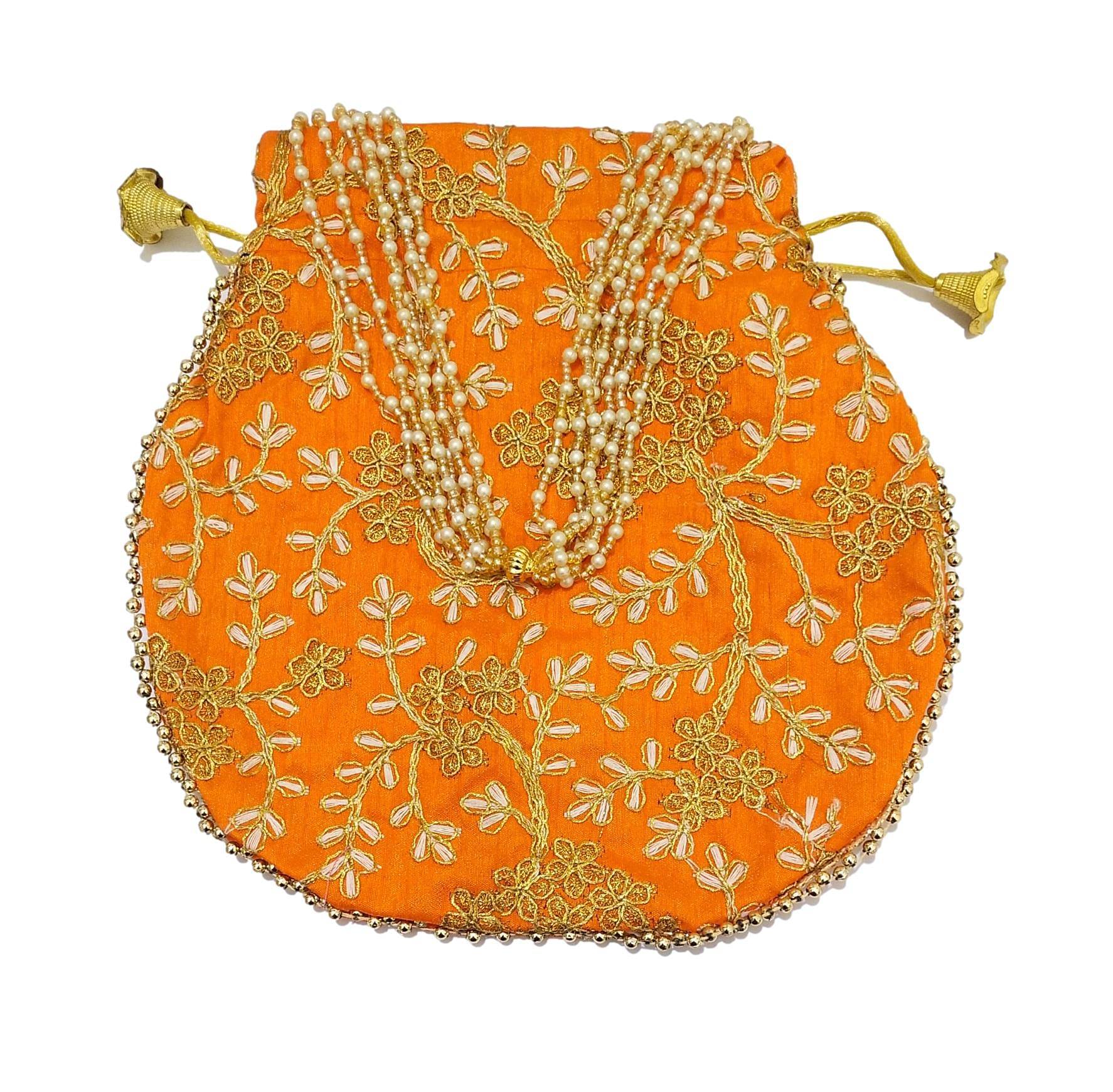 athizay Potli bag Green | Pink | Blue | black | Peach handbags for Women Hand carry pouches for Return gifting ethnic potli bags Embroidered-picture-41