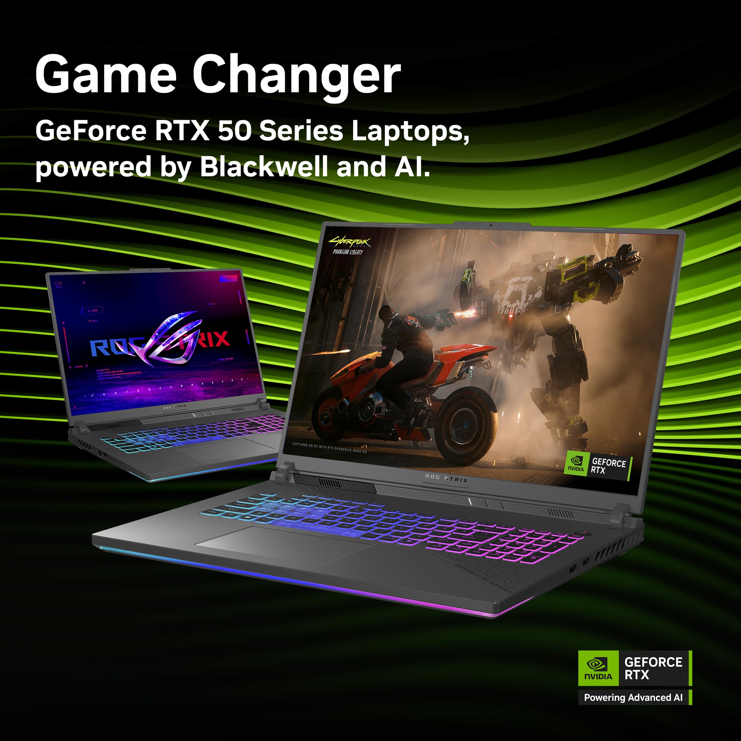 ASUS ROG Strix G16 Notebook Gaming, 16" 165Hz FHD IPS Display, AMD Ryzen 9-8940HX, 16GB DDR5 RAM, 1TB SSD, NVIDIA GeForce RTX 5070 Ti with 12GB DDR7, Wi-Fi 6E, Tastiera Inglese QWERTY, Windows 11 Home