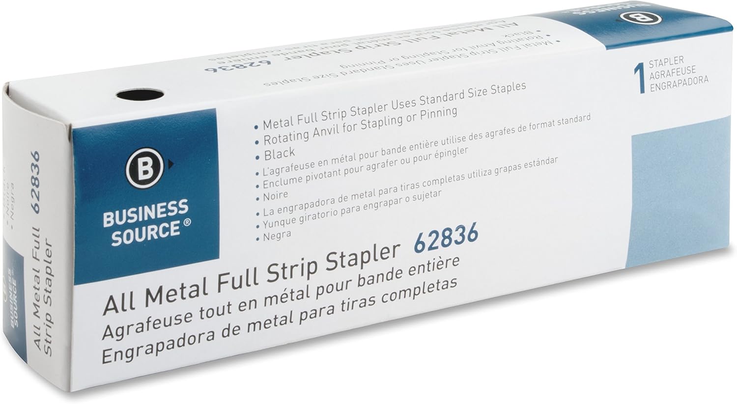 Business Source All-Metal Full-Strip Desktop Stapler