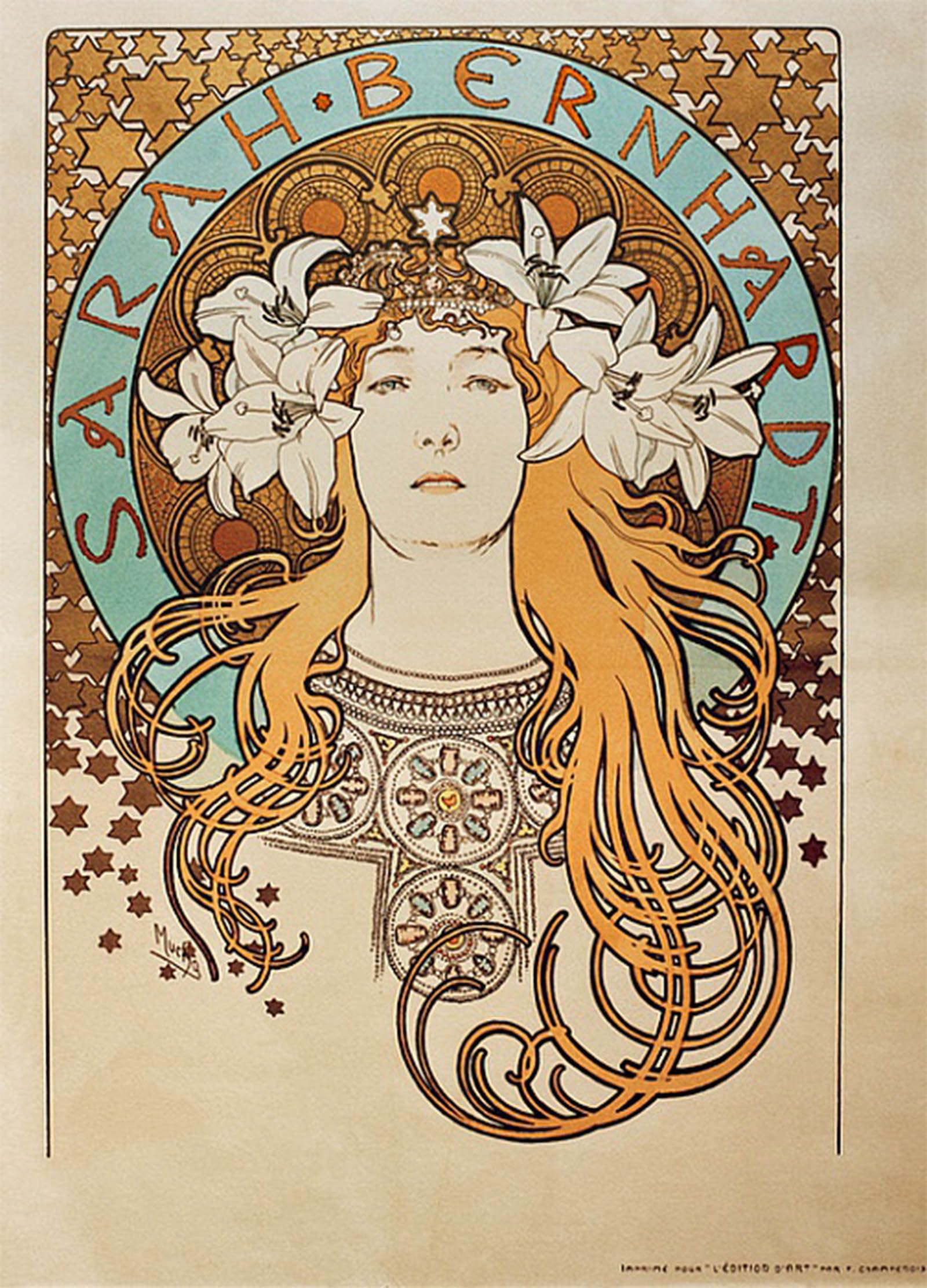 SERENDIPITP Vintage Picture Print on Canvas Wall Art Poster Mourtia the Plague by Alphonse Mucha Artwork Print Poster for Wall Decor 60x90cm