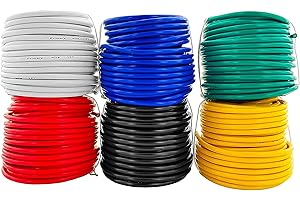 GS Power: 6 Roll Color Combo 18 AWG OFC Pure Copper Automotive Wire