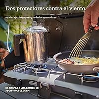 Vista 3 de Coleman Triton 2-Burner Propane Stove, Portable Camping Cooktop with 2 Adjustable Burners & Wind Guards, 22,000 BTUs of Power for Camping