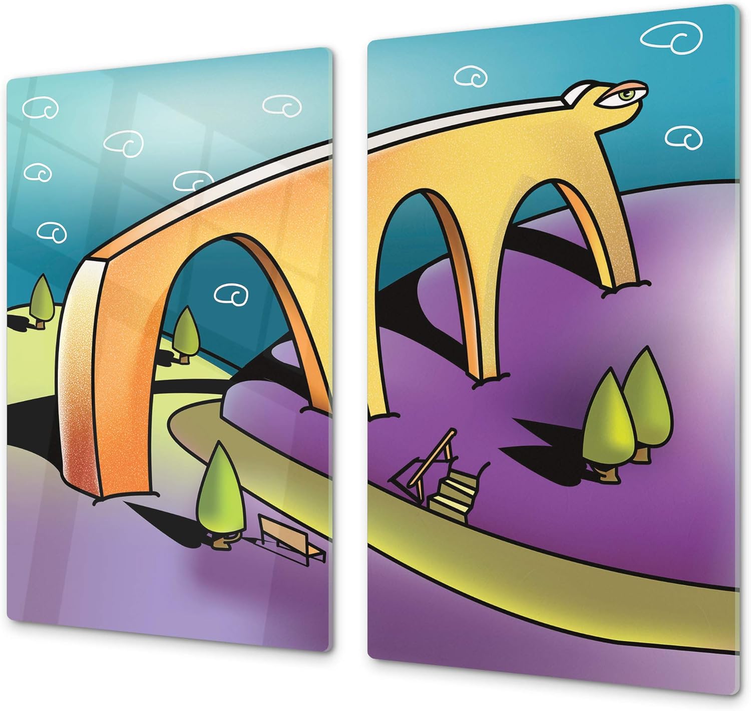 TEMPERED GLASS CHOPPING BOARD Worktop Saver Cutting