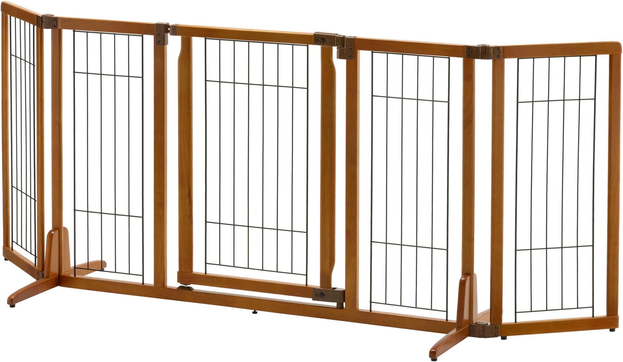 RichellWide Premium Plus Freestanding Pet Gate with Door, 55" to 84" Wide Dog Gate