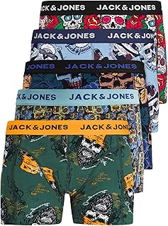 Sponsored You’re seeing this ad based on the product’s relevance to your search query.Learn more about this advertisement JACK & JONES 12204864 Men's Underpants, 5 Pairs of Boxer Shorts, White, Black, Blue, Grey Trunks