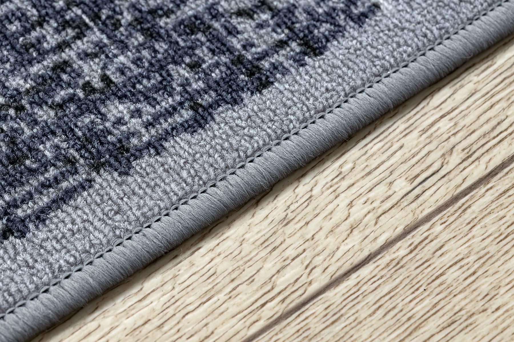 rugsx Tapis de Couloir Essenza - Antidérapant, Moderne et Durable, idéal pour la Cuisine, Le Hall et Le Couloir, Gris 100x410 cm