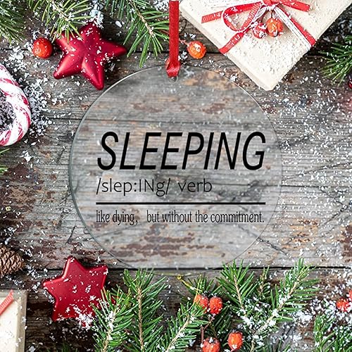 Miniatura 7 de Definición de sustantivo para dormir adornos para árbol de Navidad definición para dormir relleno de calcetines de Navidad adorno acrílico