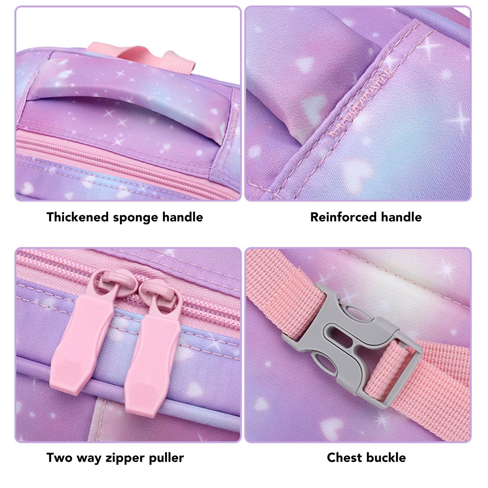 Mochila con Ruedas para Niñas Mochila con Ruedas, Patrón de Dibujos Animados, Mochila Escolar Reflectante de 2 Ruedas con Ruedas para Subir Escaleras, Bolsa de Viaje Impermeable