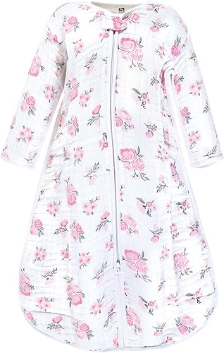 Hudson Baby Unisex BabyLong Sleeve Muslin Sleeping Bag, Wearable Blanket, Sleep Sack