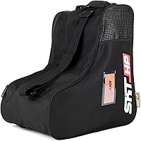 Vista 12 de Bolsa de patinaje con correa ajustable para el hombro para niños y adultos para sostener patines en línea y rodilleras