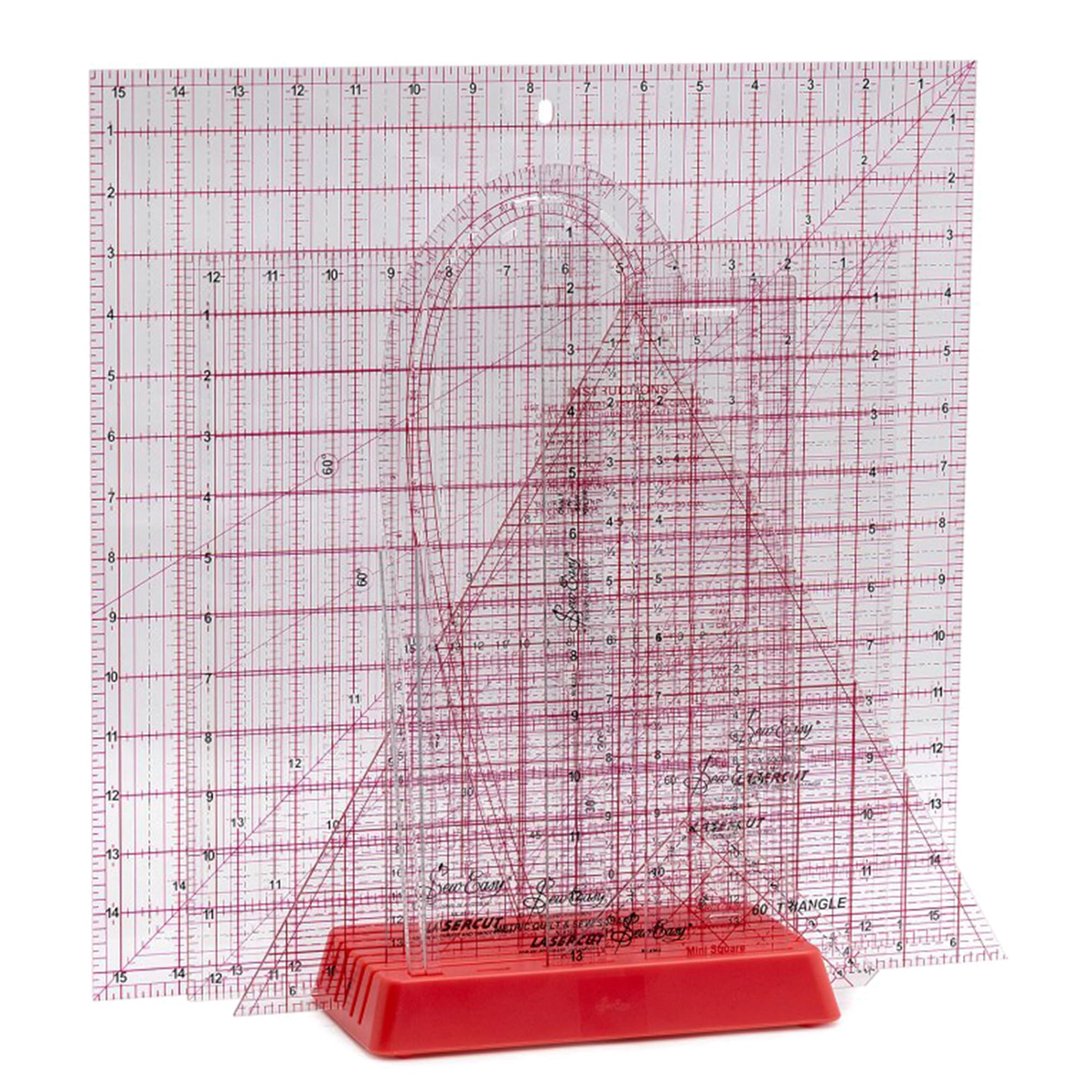 Sew Easy Ruler Template Stand – Organizer Rack for Quilting Patchwork Rules, Non Slip