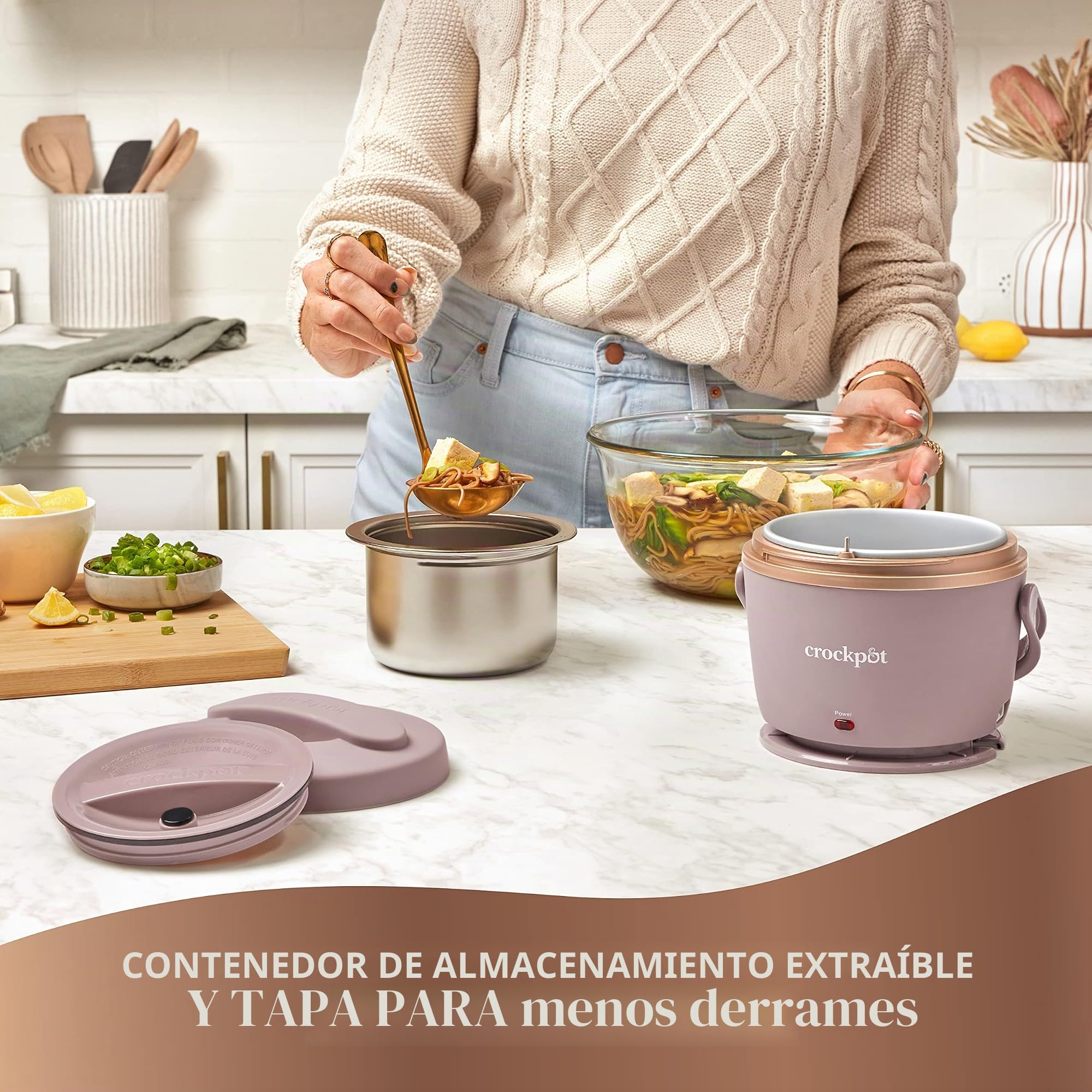 Crock-Pot - Calentador de alimentos para almuerzo de 20 onzas, lonchera con calefacción, rosa esfinge (2158951)