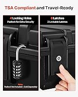 Vista 125 de VEVOR Rifle Case, Rifle Hard Case with 4 Layers Fully-protective Foams, Lockable Hard Gun Case with Wheels, IP67 Waterproof & Crushproof, for Rifles