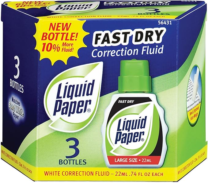 Paper Mate® Liquid Paper® Correction Fluid, Fast Dry