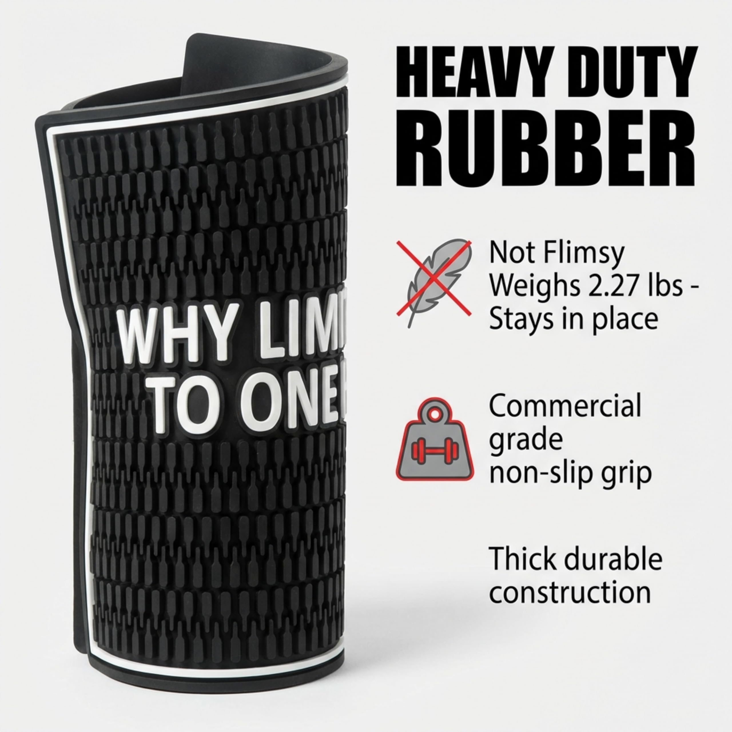 Why Limit Happy To One Hour? Bar Mat - Extra Large Rectangular Bar Mat Spill Drip Mat -12" x 18" — Amazon image 4
