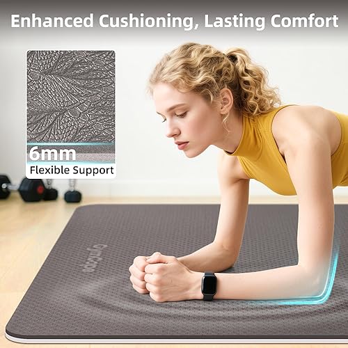 Miniatura 3 de Extra Large Yoga Mat 72"x48" or 78"x57", 14"12" Thick Mat for Women & Men, TPE Non-Slip Pilates Mat for Home Gym, Yoga, Stretching, Meditation