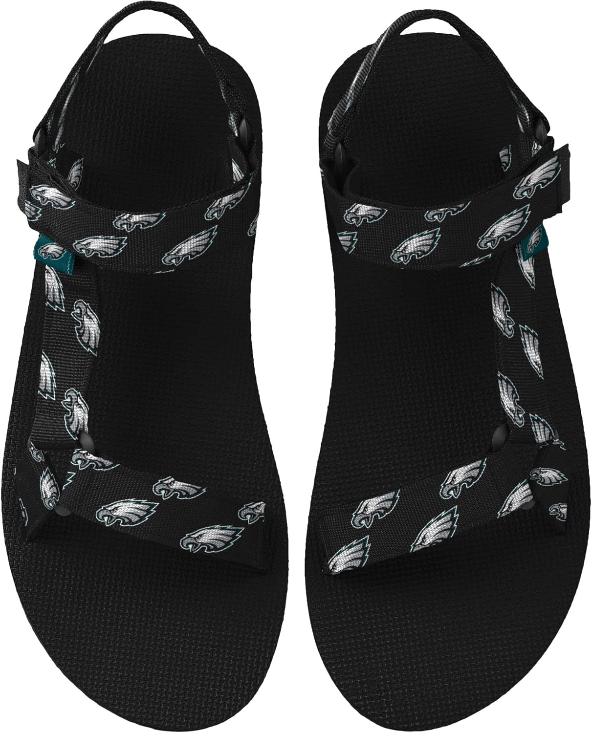 FOCO Women's NFL Team Ladies Repeat Logo Strap Sandal