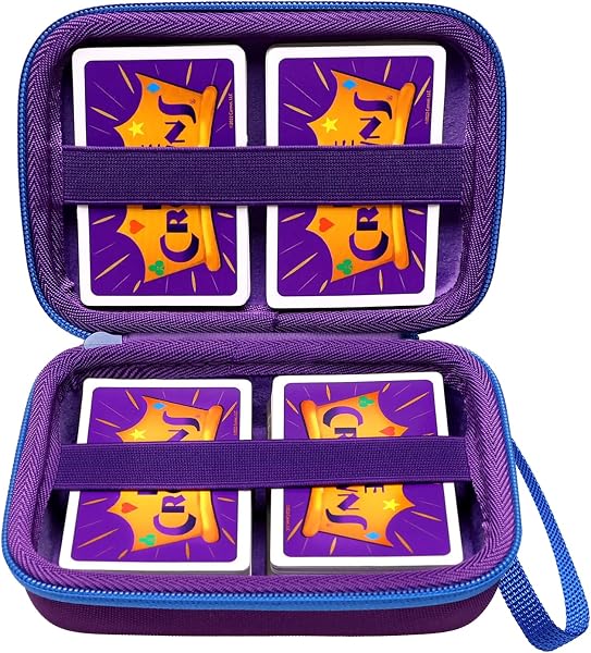 XANAD etui Sac de Transport pour 400+ Jeux de Cartes, Convient pour Pokemon Skip Bo Uno, Protection et Rangement (Violet) - 1