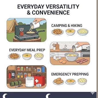 Military Surplus Freeze-Dried Diced Potatoes 32 Oz Fully Cooked | 25+ Year Shelf Life | Ready-to-Eat Survival Food for Emergency, Everyday Use, Camping, Hiking, Prepping | Long-Term Storage Meal