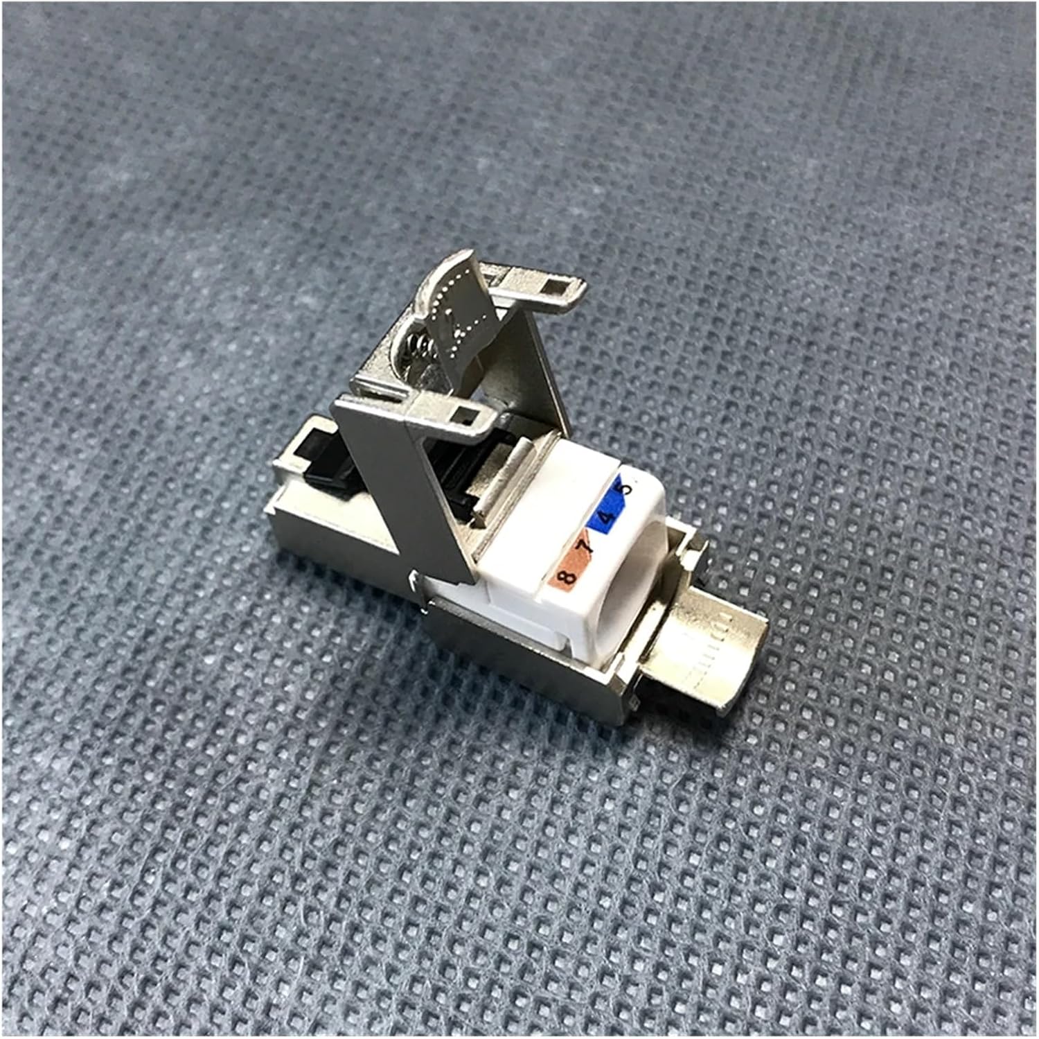 Cat6A Ethernet Tool-Free Connector Short Plug Gigabit Shielded Network for AP Wall Plate(Cat6A)