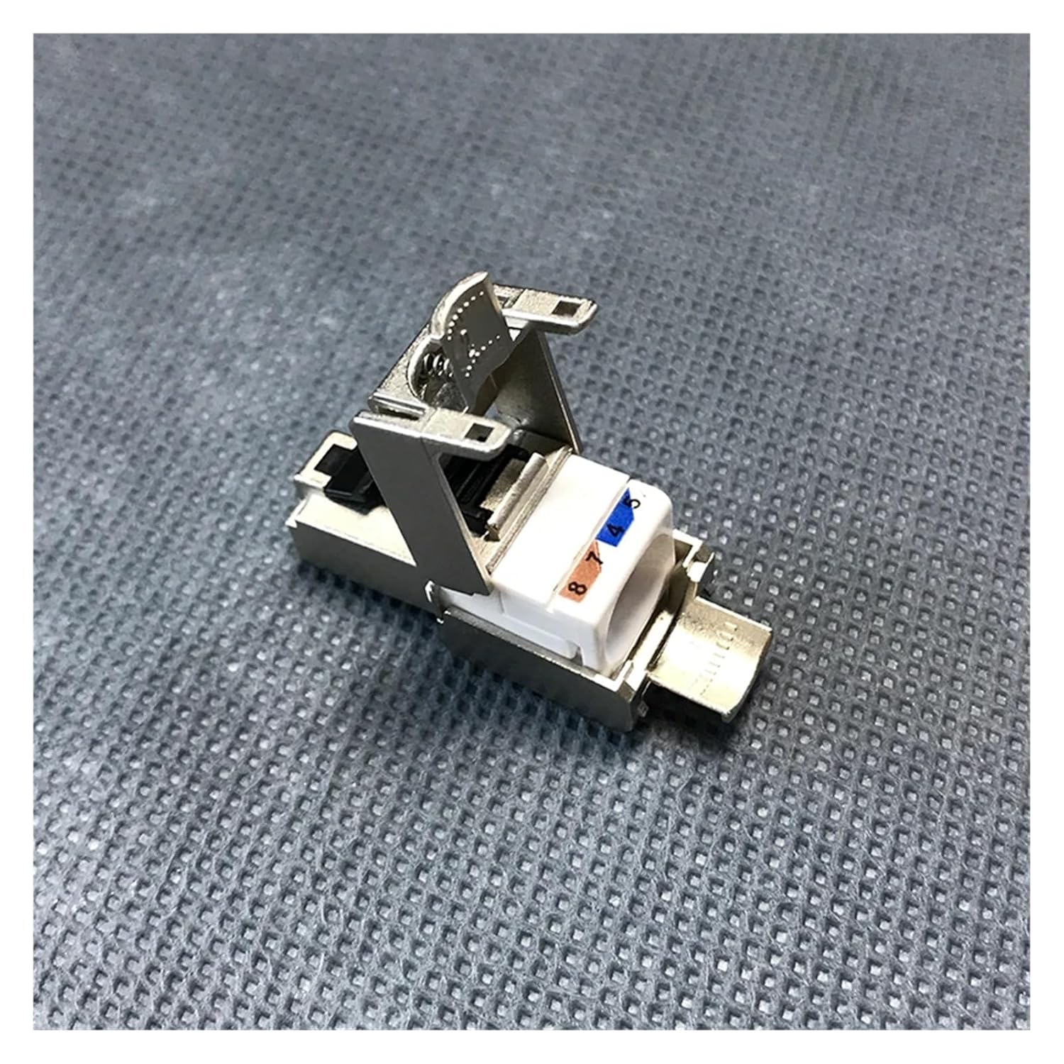 Cat6A Ethernet Tool-Free Connector Short Plug Gigabit Shielded Network for AP Wall Plate(Cat6A)