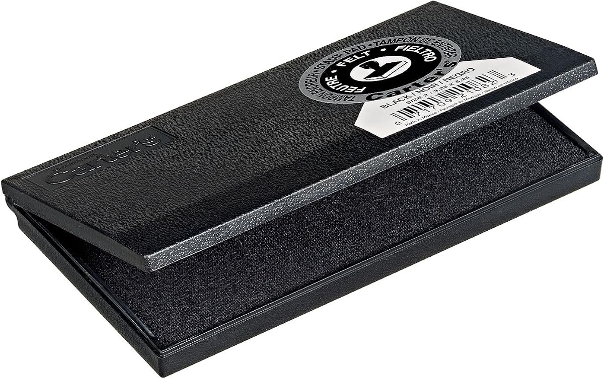 Avery Carter's Felt Stamp Pad, Black, 3.25" x 6.25" (21082)