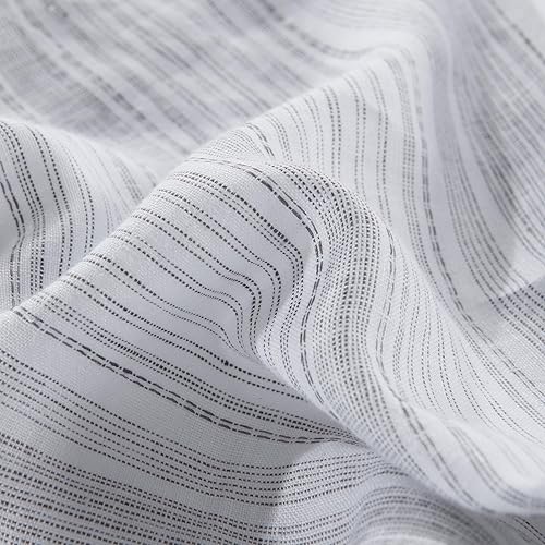 Miniatura 9 de meadow park Juego de funda de edredón 100% lino, 3 piezas (1 funda de edredón y 2 fundas de almohada), estilo básico con cierre de botón, lino