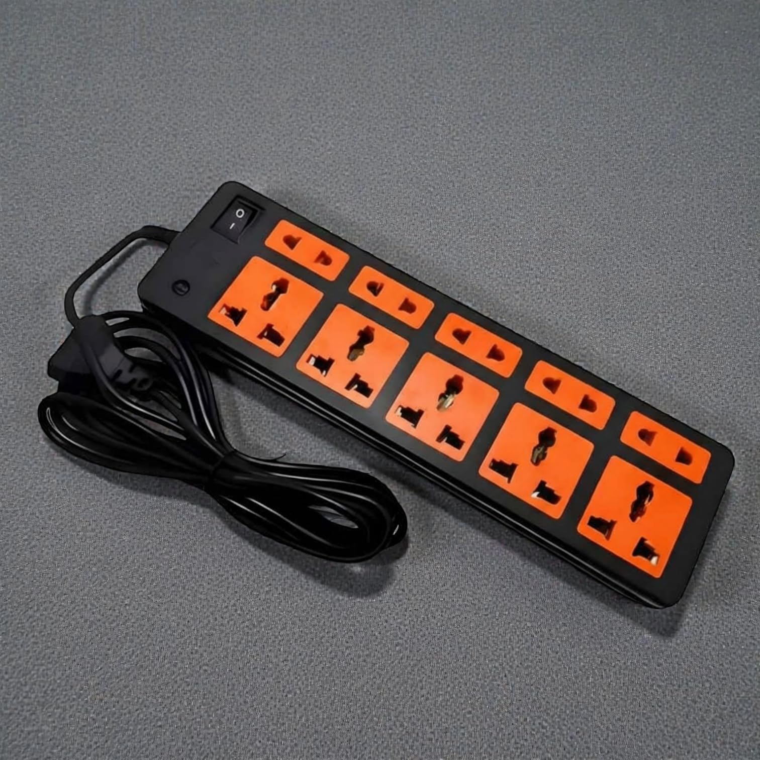 Extension Board 5+5 Socket with 2 Meter Long Wire, 6 Amp 3 Pin Universal Power Strip, Multicolor-image-22