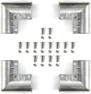 MONTX® [4 Pack] Chain Link Fence Gate Corners - Complete with 2 Spare Sets of Steel Nuts and Bolts. 1 3/8” x 1 3/8” Aluminum Gate Elbows for Outdoor Diameter Pipe. Includes Nuts, Bolts and Spares