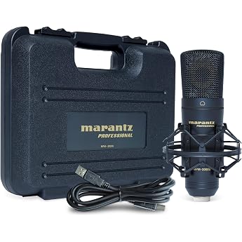 Marantz Professional MPM-2000U | Studio Condenser USB Microphone with Shock Mount, USB Cable &amp; Carry Case (USB Out) | PCやMacに