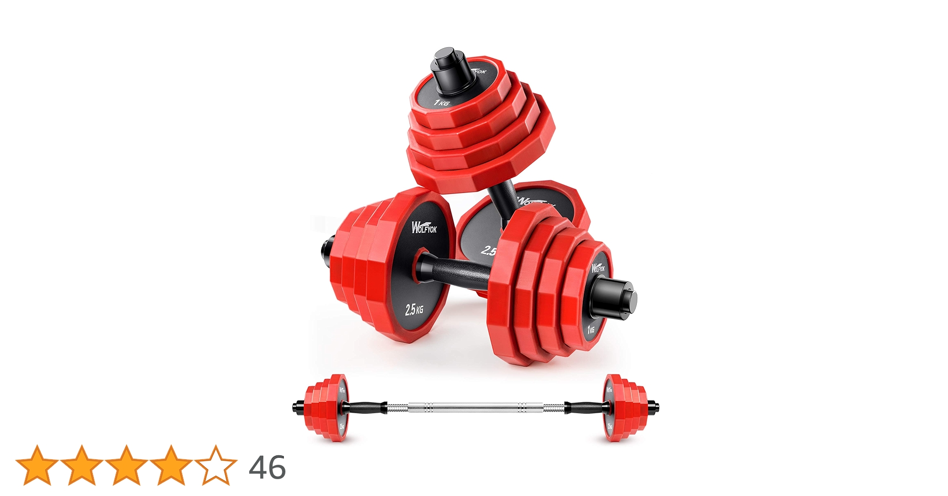 Amazon | ダンベル 可変式 スチール製 20kg 30kg 40kg 2個セット