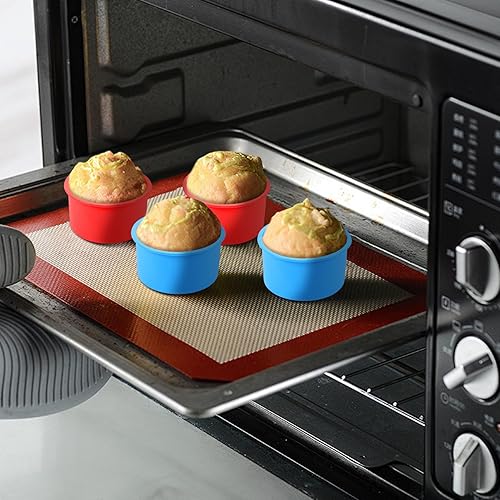 Miniatura 5 de 12 moldes de silicona para tartas, molde redondo antiadherente de 4 pulgadas, molde para hornear fácil de limpiar para cocina