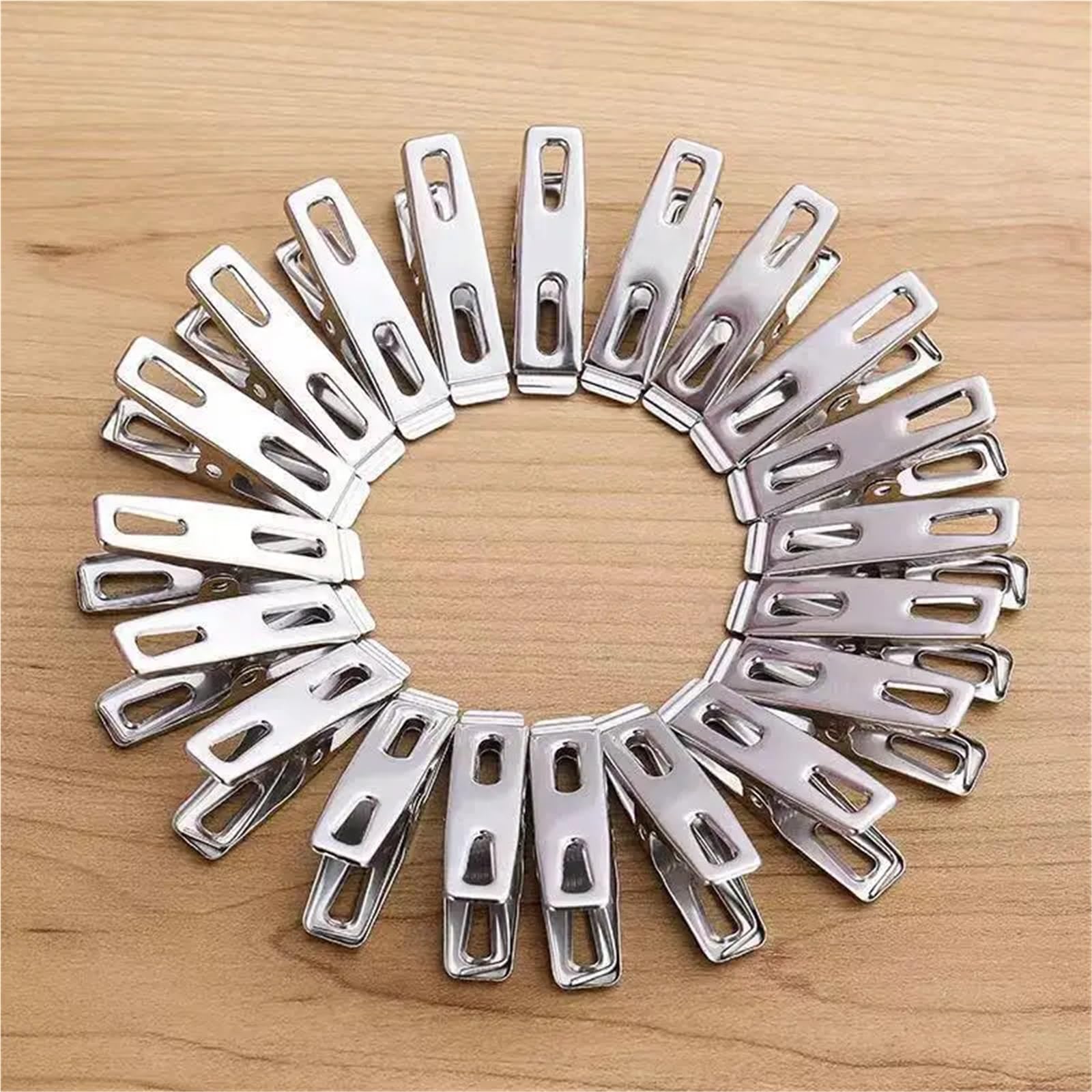 40/60 Stück Wäscheklammern aus Edelstahl, 4,5 cm, Clips, Wäscheleine, Hängenadeln, Winddichte Metall, Versiegelung für Socken(60Pcs)