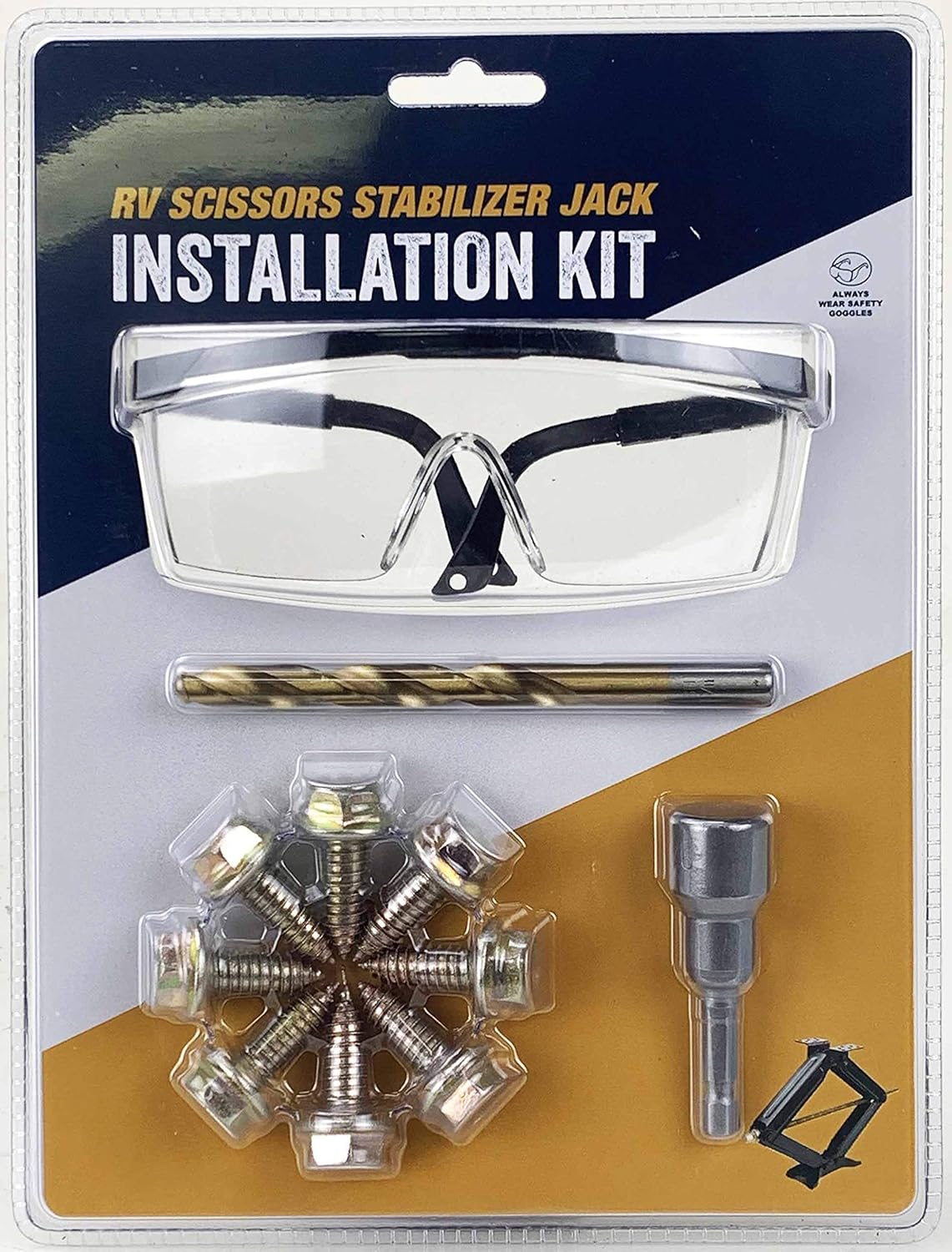 LIBRA RV Stabilizer Leveling Scissor Jack Installation Kit
