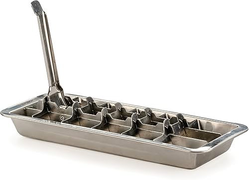 Miniatura 2 de Charola de cubeta de hielo de acero inoxidable resistente (18 cubitos), Plateado