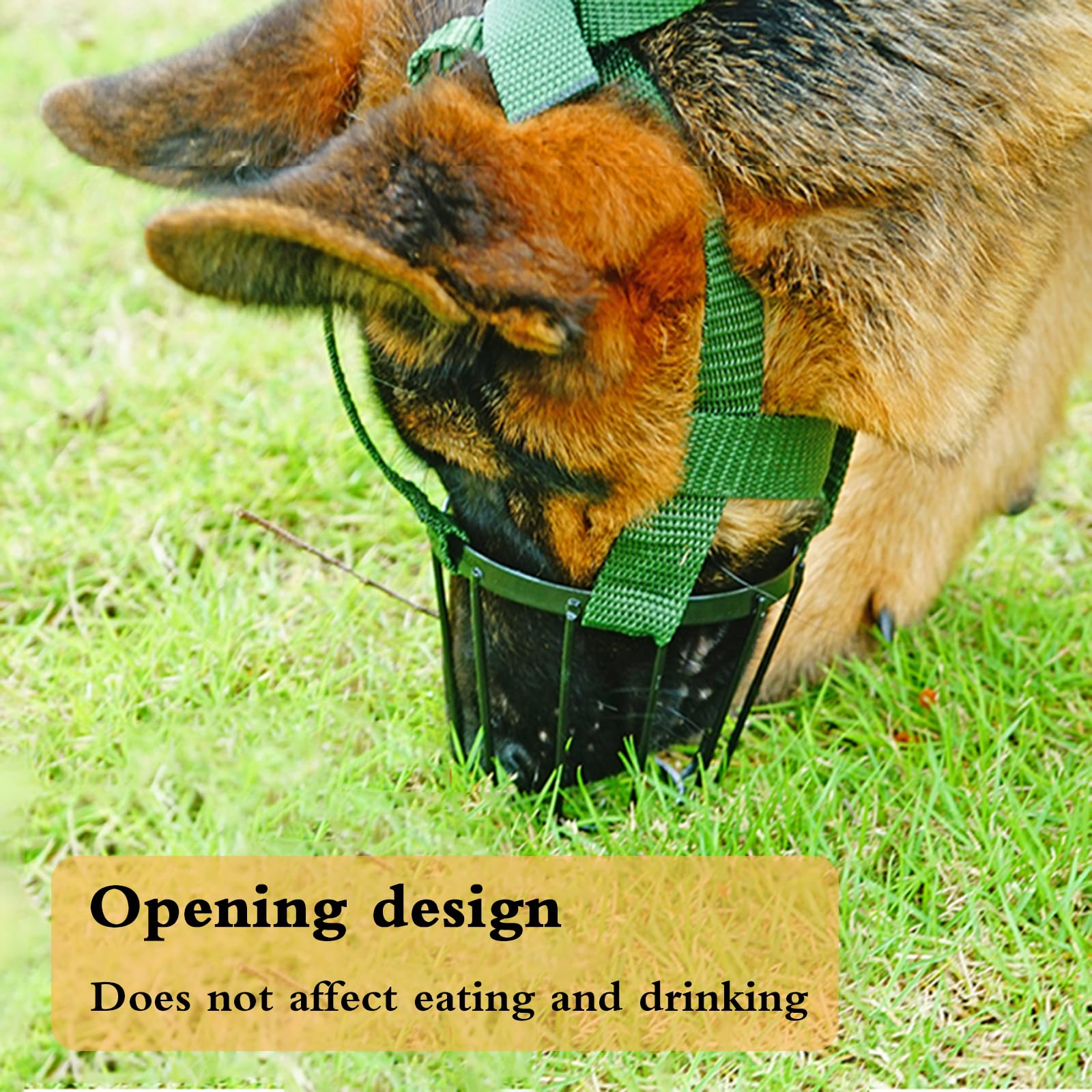 Bozal para Perros, Bozal de Malla for Cachorros, bozal for Perros Grandes, Protector for, Ajustable, Permite jadear y Beber, Gran Orificio respiración(No. 3)