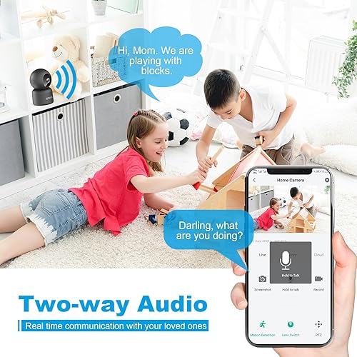 Miniatura 5 de Cámara de seguridad para interiores, cámaras 2K para seguridad en el hogarmonitor de bebéperroanciano, cámara inteligente 2.4G WiFi para mascotas