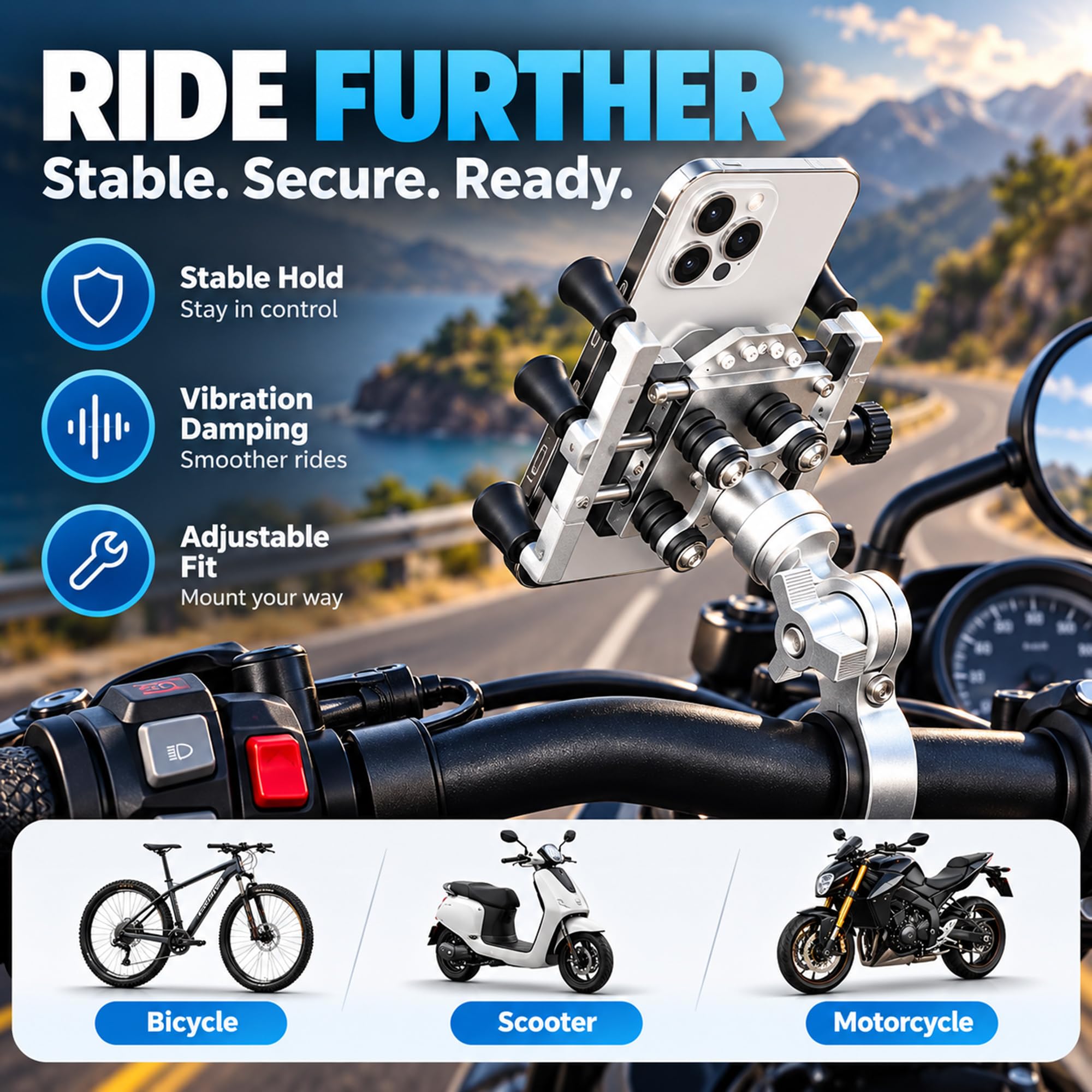 Support de Téléphone Moto pour BMW F850GS F750GS