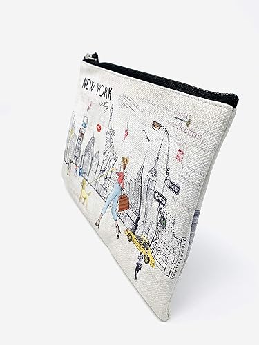 Miniatura 3 de Bolso grande de la mano del bolso del maquillaje del bolso de la cremallera del recuerdo de Nueva York para niñas y mujeres, JP-330133A, Bolso de