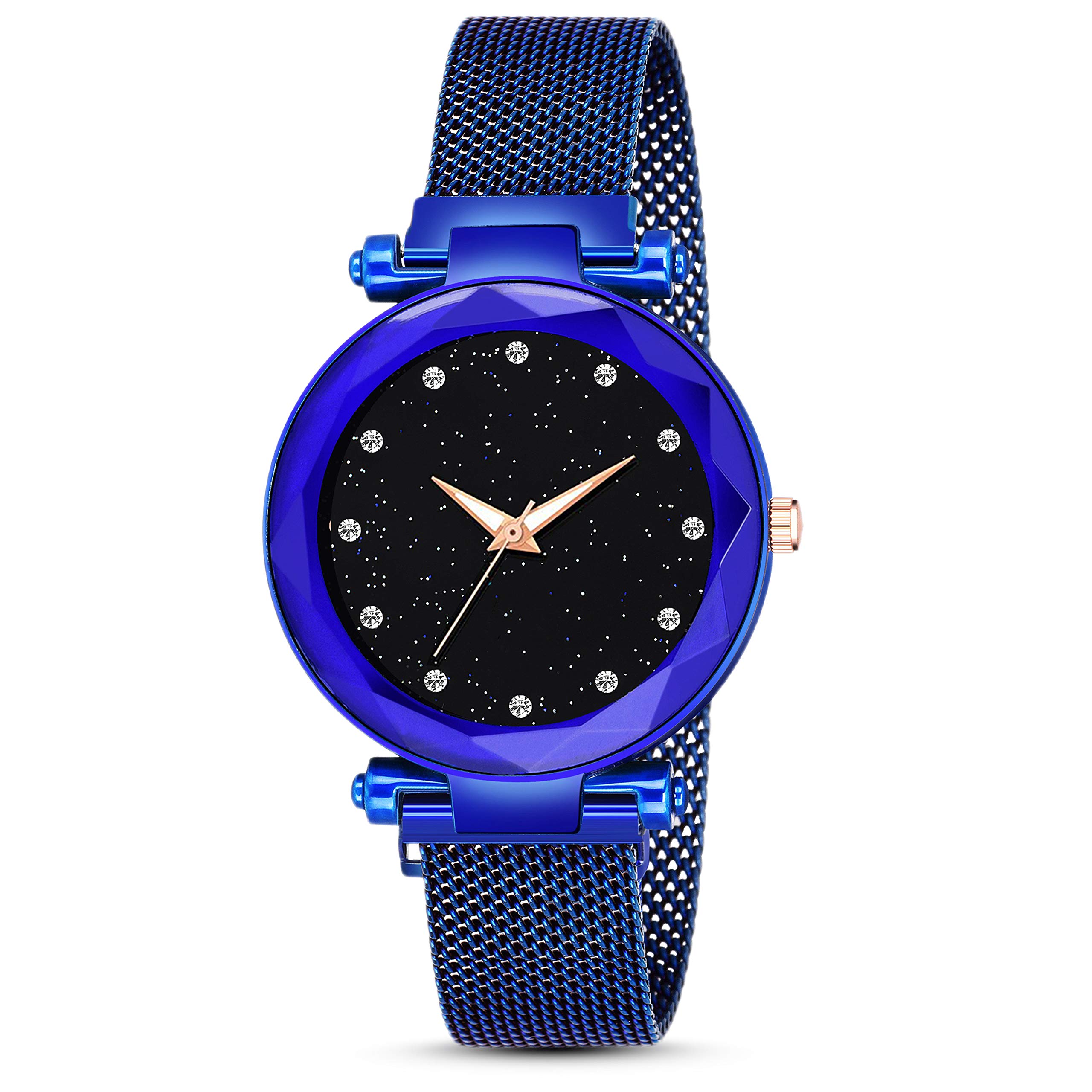 MARCLEX Exclusive Branded New Blue Diamond Studded Dial Analogue Quartz Magnet Strap Gift Watch For Women Or Girls And Watch For Girl Or Women Or Stylish Ladies (B08R9L9NHY) Amazon Price History, Amazon Price Tracker