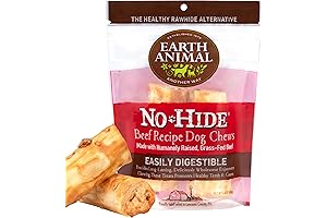 No Hide Small Long Lasting Dog Chew Rolls, Beef, 2 Count Pack of 1