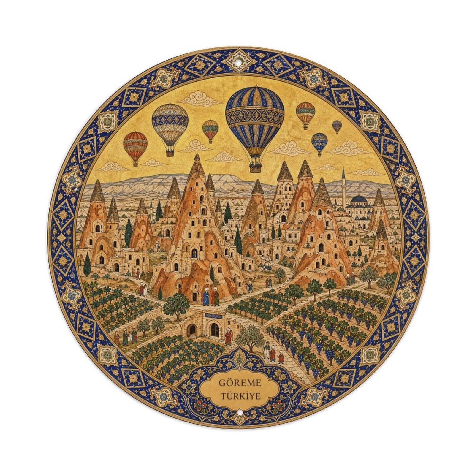 Goreme Cappadocia Turkey Cave Valley Ottoman Miniature Metal Tin Sign